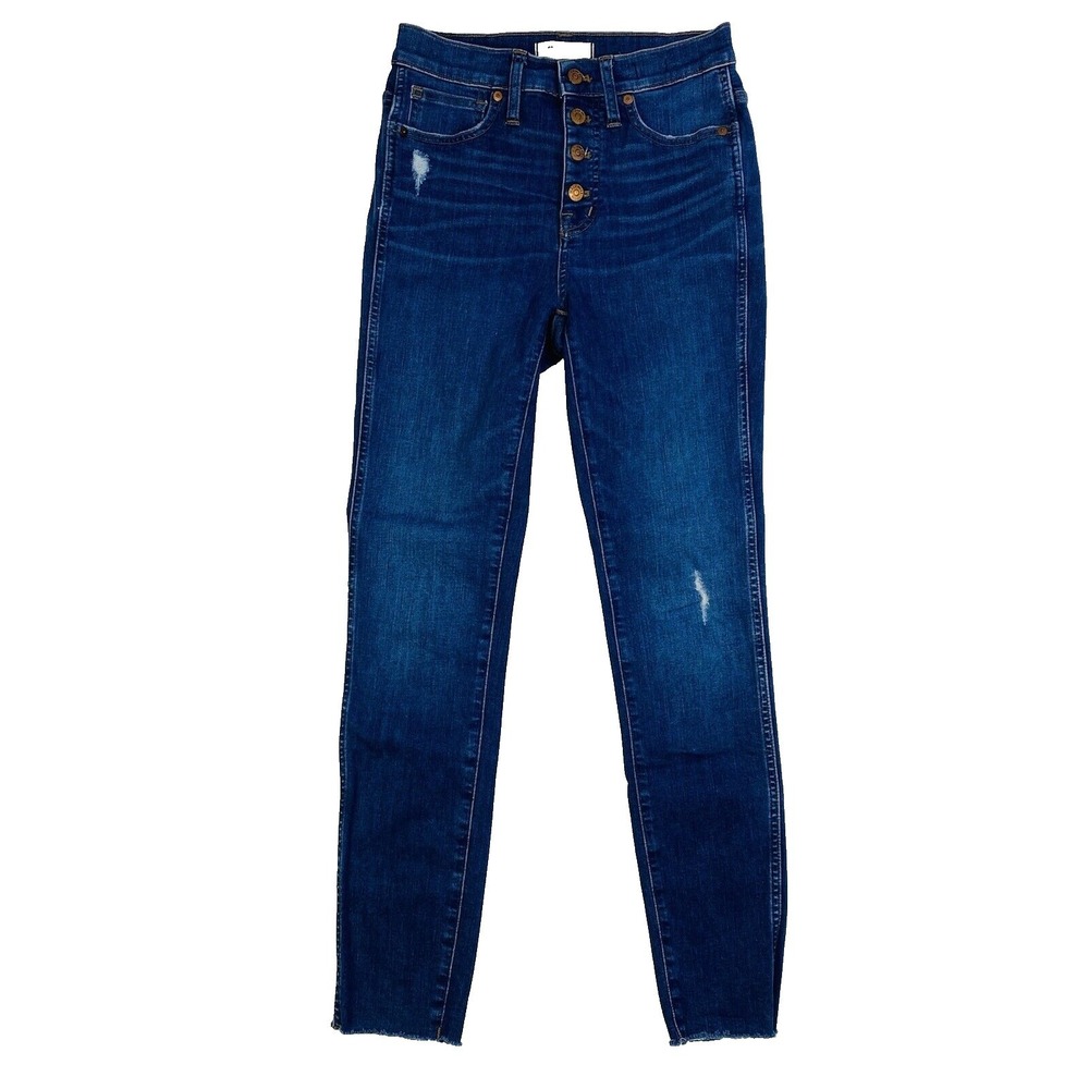 Madewell 10" High Rise Skinny Medium Wash Denim Womens Blue‎ Jeans 25